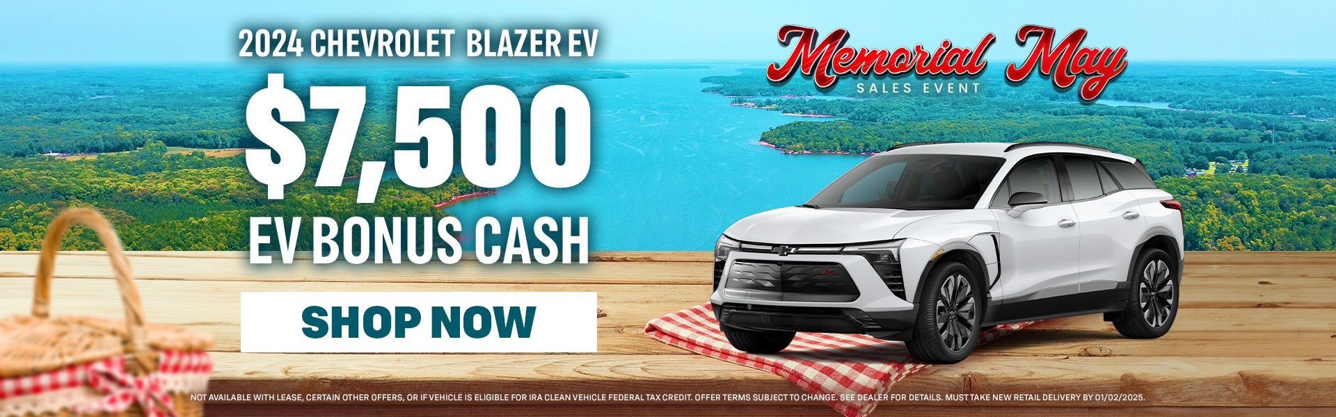 $7,500 EV bonus cash on 2024 Chevrolet Blazer EV